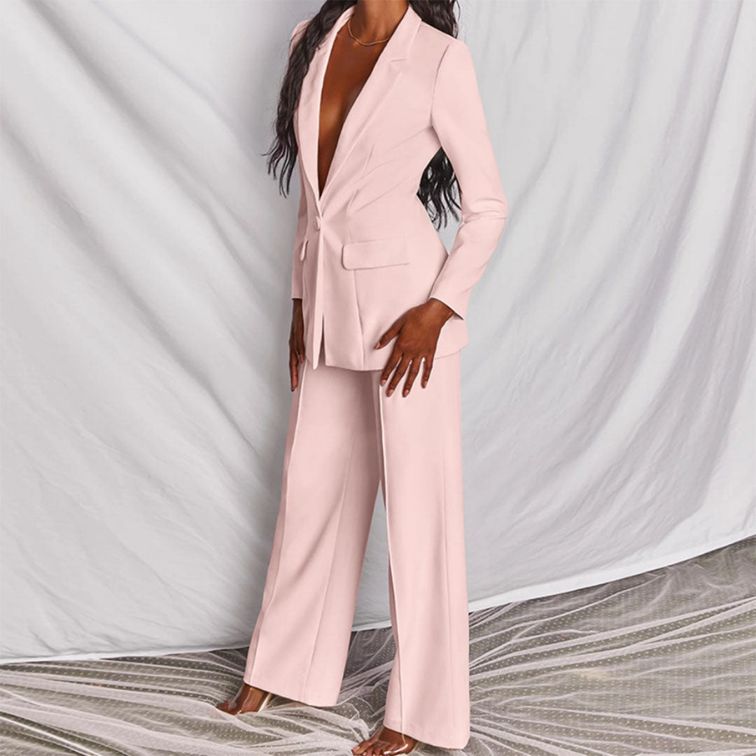 Blanka - Elegantes Blazer und Hosenset Rosa 1