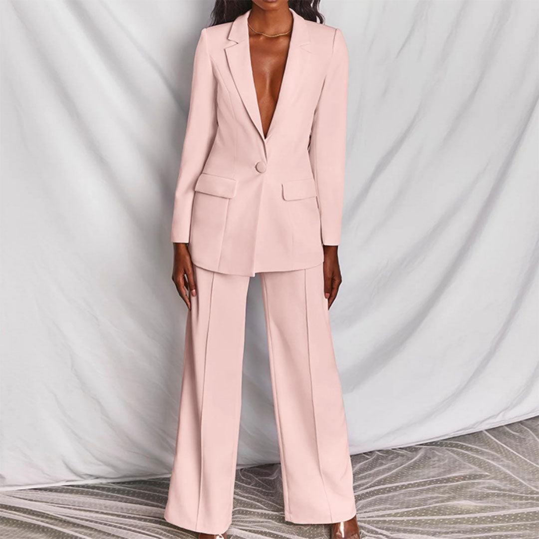 Blanka - Elegantes Blazer und Hosenset Rosa 3