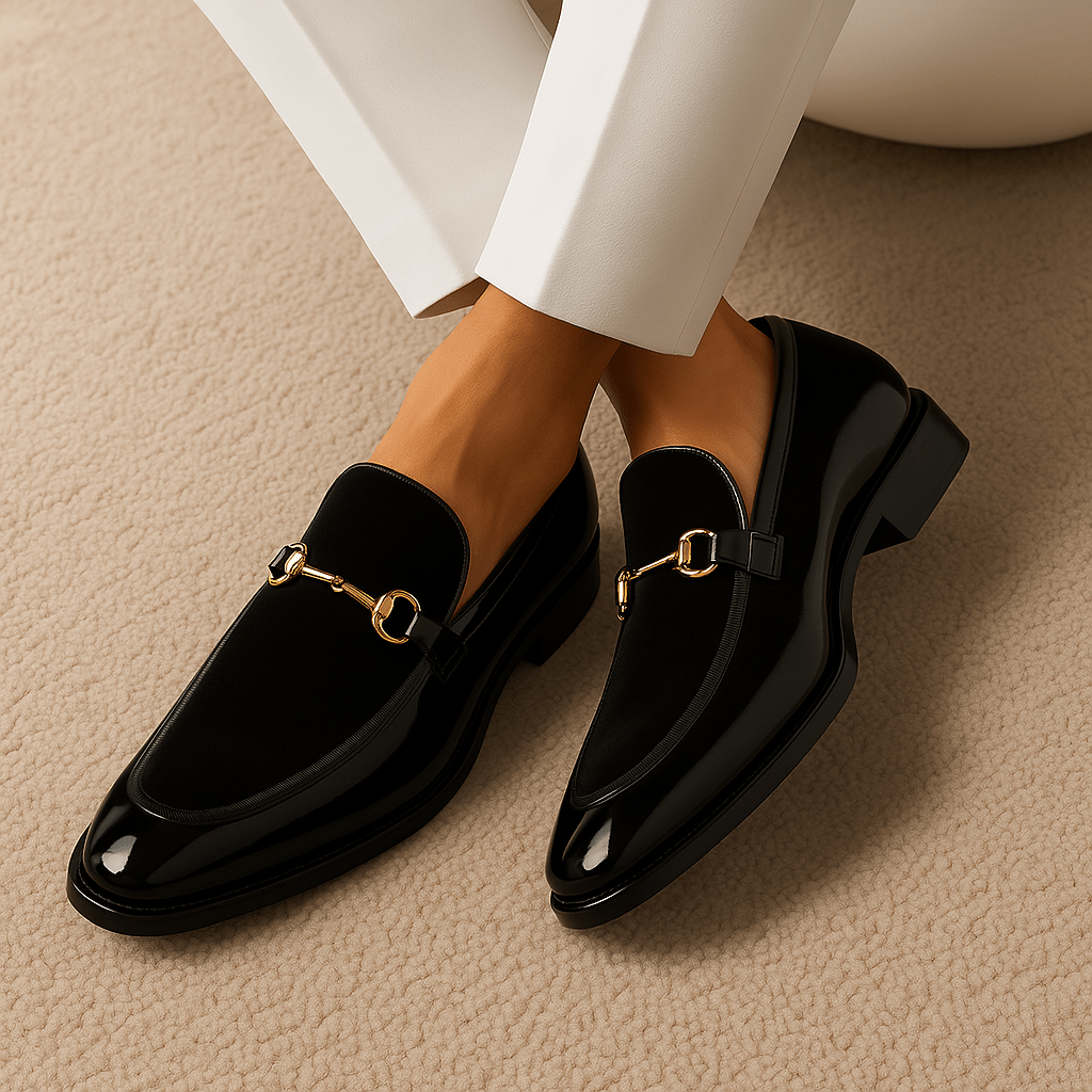Carlos – Lackleder Loafer Herren Kontrastfutter Stilvolle Akzente