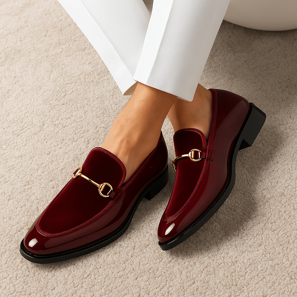 Carlos – Lackleder Loafer Herren Kontrastfutter Stilvolle Akzente