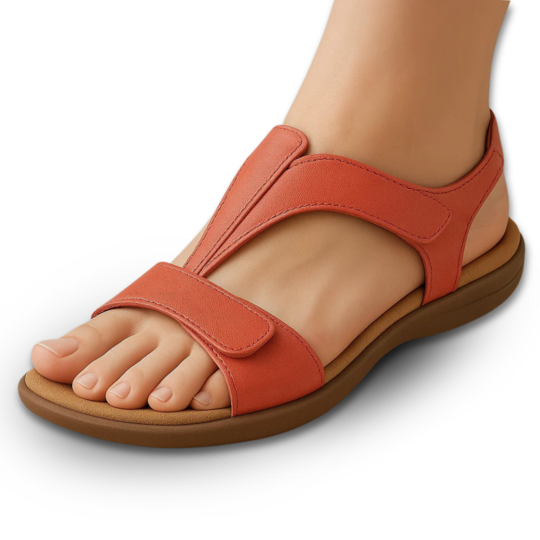 Charlene – Orthopädische Damen-Ledersandalen aus Premium-Material Orange