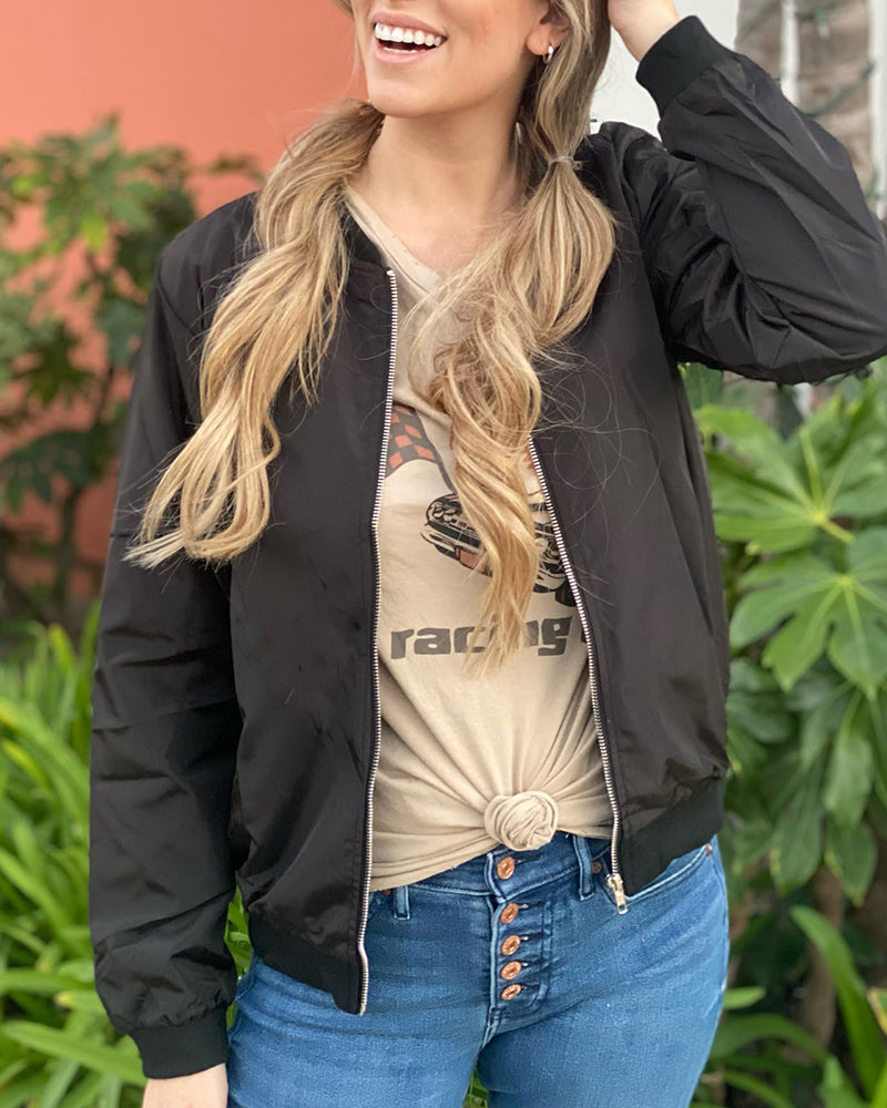 Milena - Leichte Damen Bomberjacke mit Reißverschluss