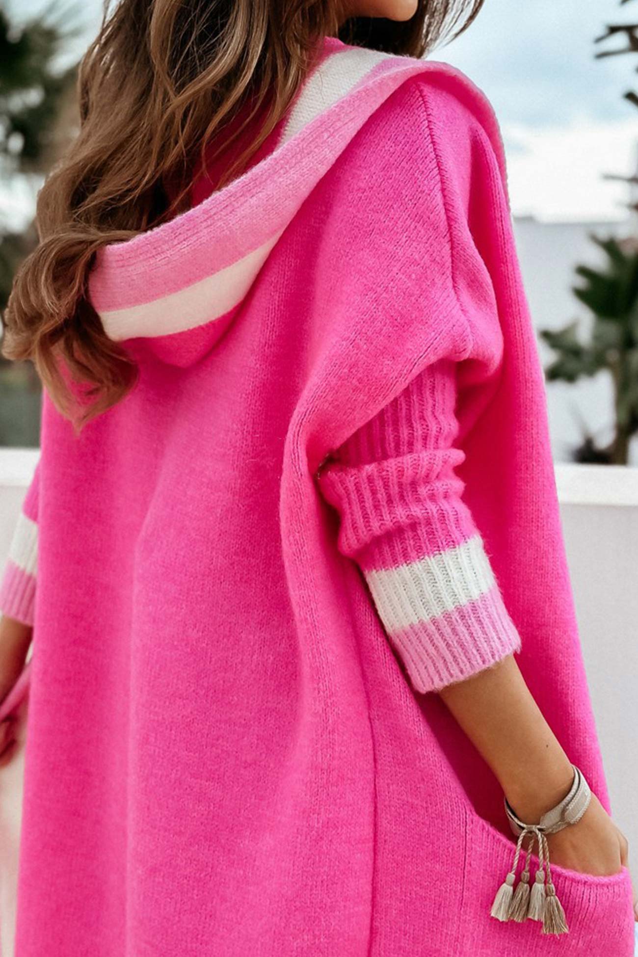 Debbie – Langer Strick-Cardigan mit Taschen