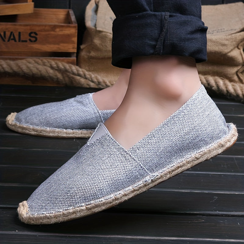Cornel - Elegante Herren Espadrilles Grau 2