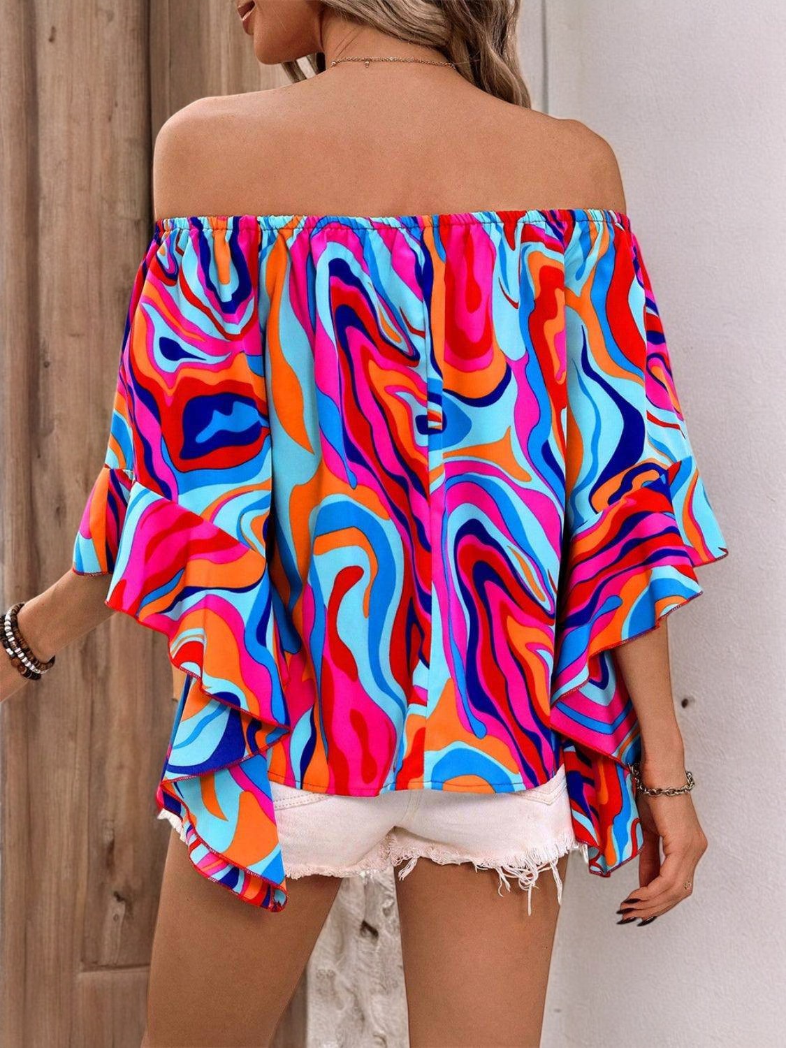 Cornelia – Off-Shoulder Bluse Sommerlich Und Bedruckt 4