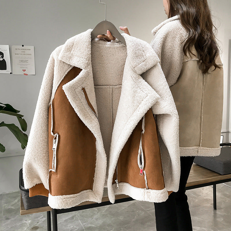 Malina - Damen Teddy Mantel Elegant Warm Winter