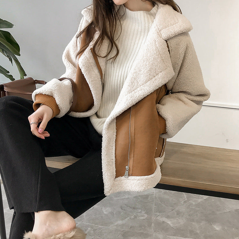 Malina - Damen Teddy Mantel Elegant Warm Winter