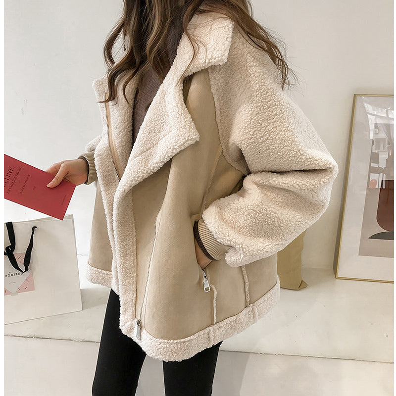 Malina - Damen Teddy Mantel Elegant Warm Winter