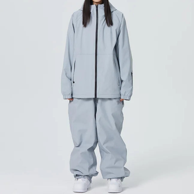 Delinda - Unisex Skianzug Wasserabweisend Outdoor Winte Grau