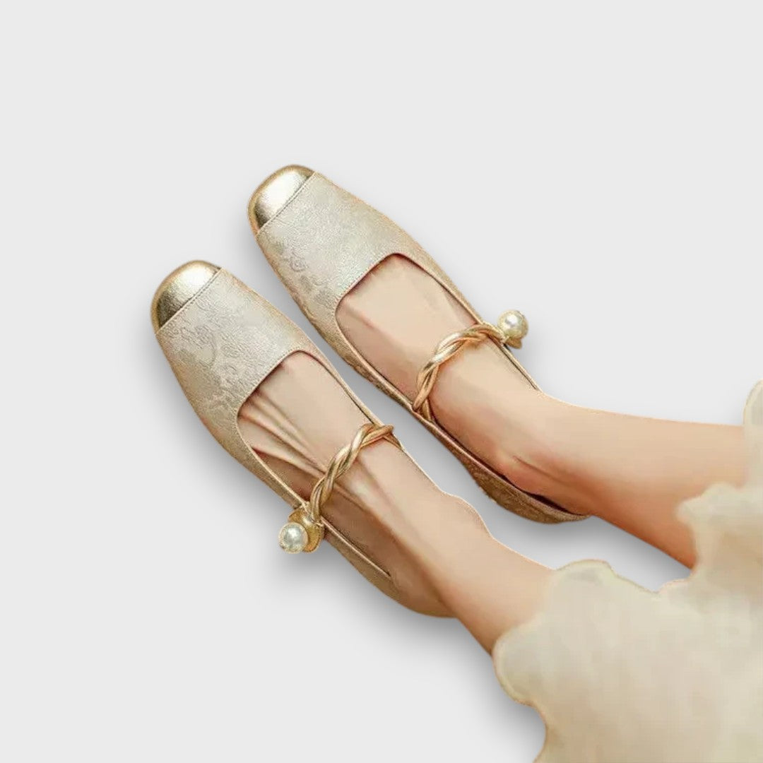 Dilisha – Elegante Ballerinas mit Vintage-Charme Beige 2