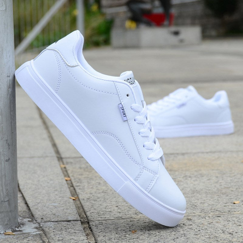 Eymen - Herren Sneaker mit Feder-Print Weiß