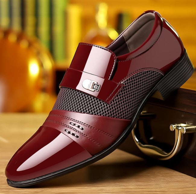 Fidel – Herren Businessschuhe aus veganem Leder Weinrot
