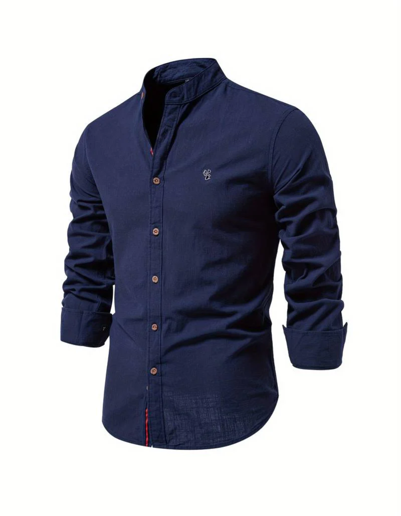 Galien – Herren Slim-Fit Langarmhemd Navy blau