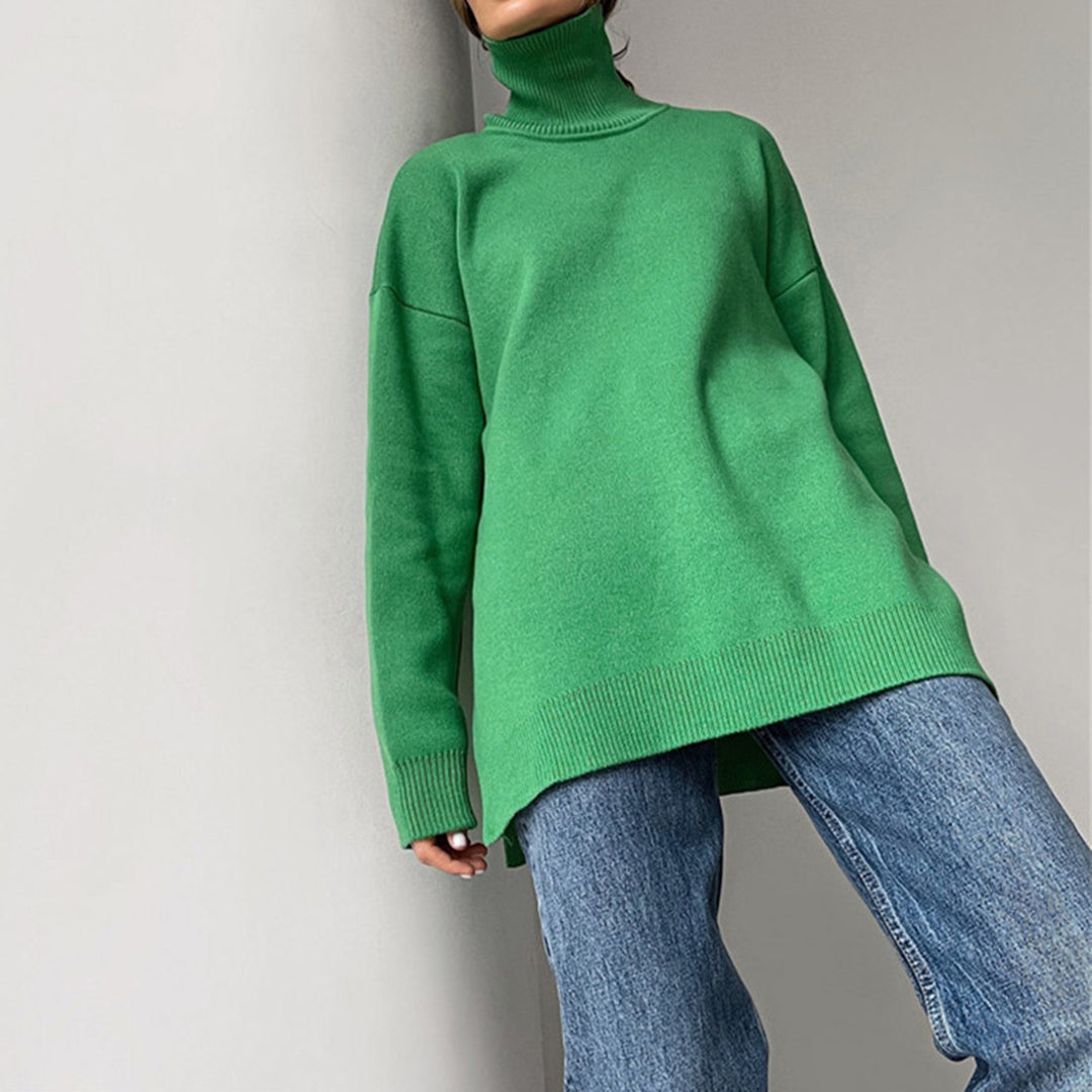 Monika – Rollkragenpullover Damen Mit Seitenschlitz