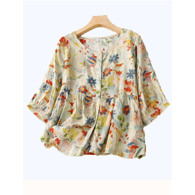 Gunhild – Elegante italienische Damenbluse Off-Weiß