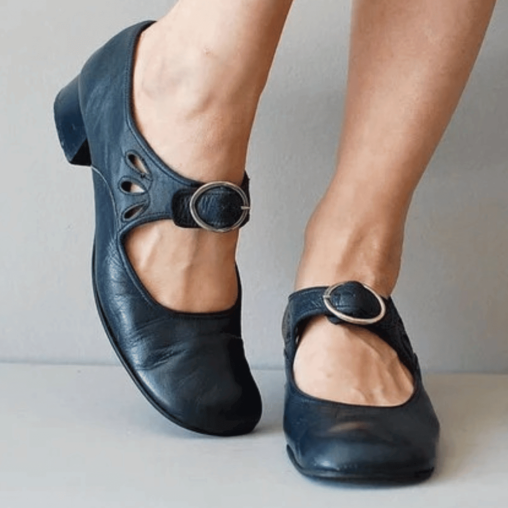 Hanna – Einzigartige Ledersandalen Blau