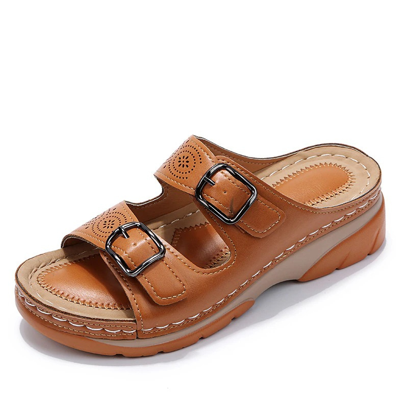 Hannelore - Superbequeme orthopädische Sandalen für Damen Braun