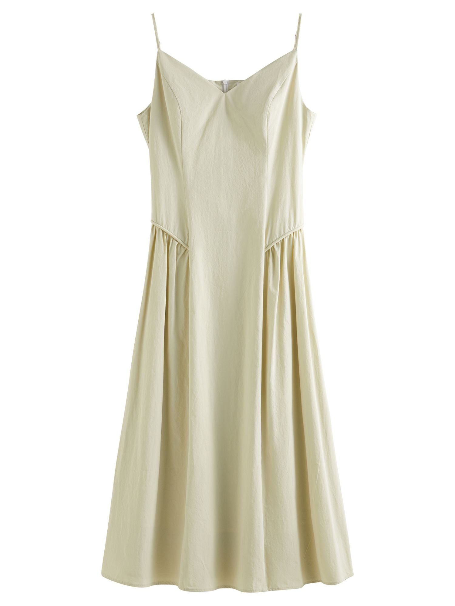 Heidrun - Midikleid mit Spaghettiträgern und V-Ausschnitt Mintgrün