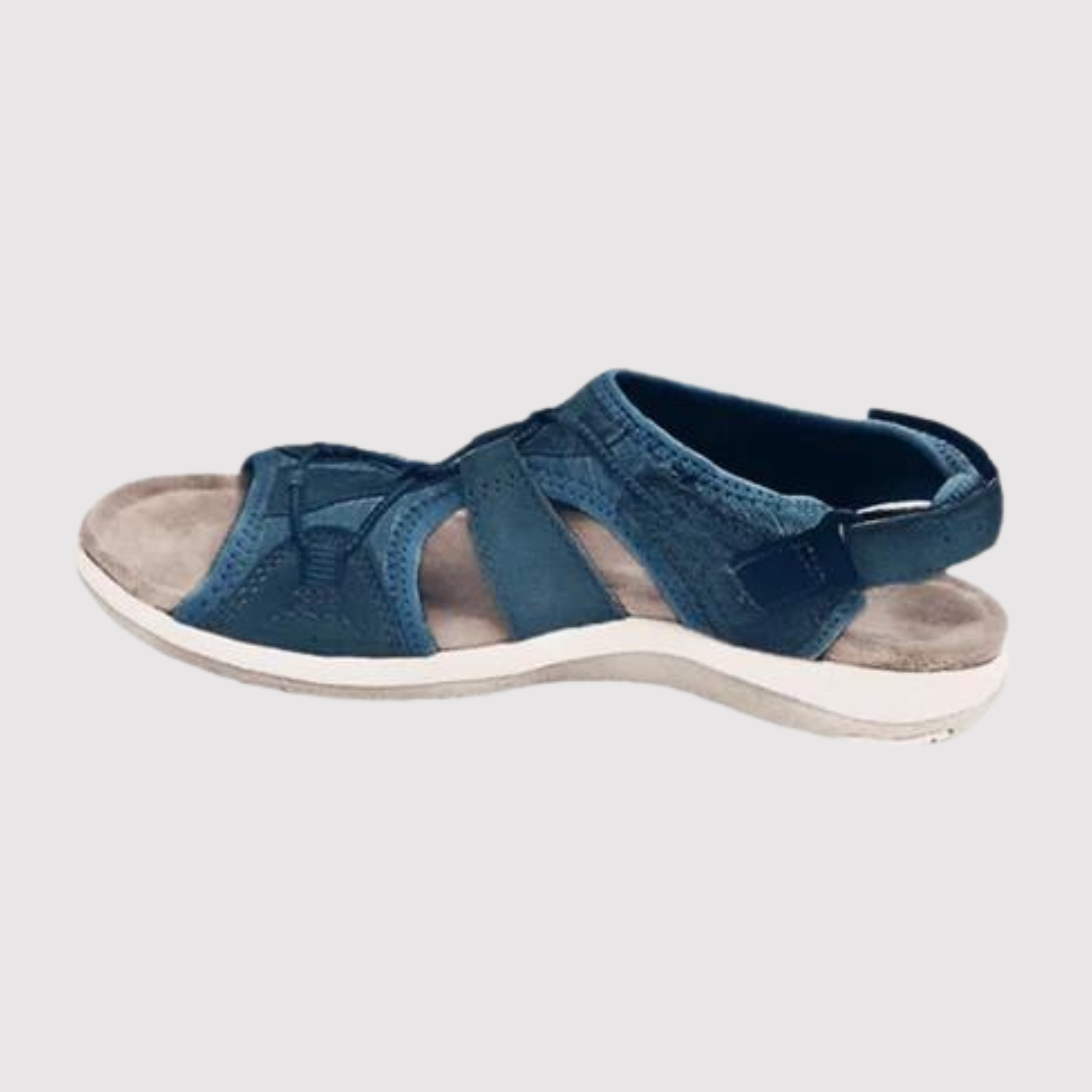 Herta - Stützende und weiche, verstellbare orthopädische Sandalen für Damen Navy Blau