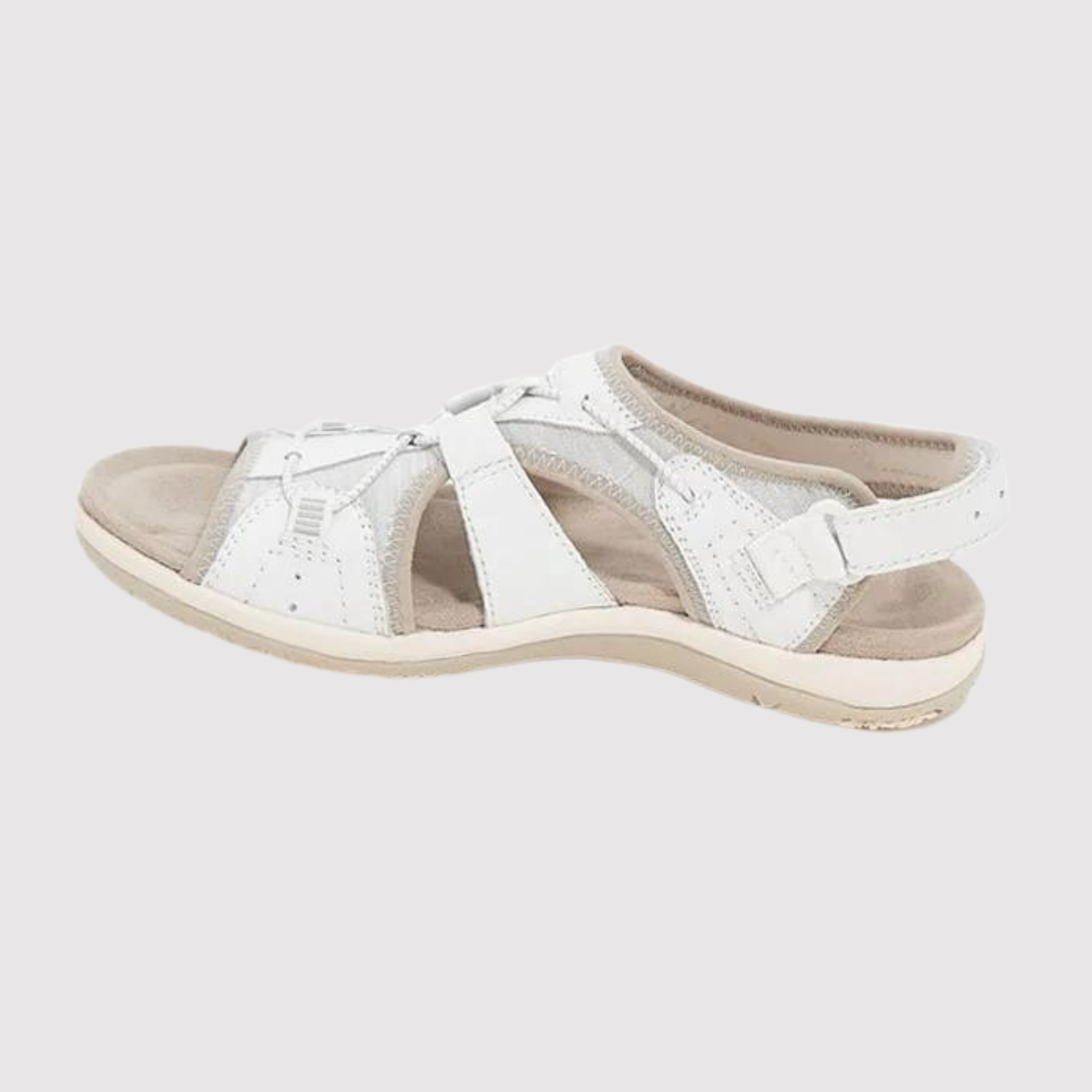 Herta - Stützende und weiche, verstellbare orthopädische Sandalen für Damen WeiB