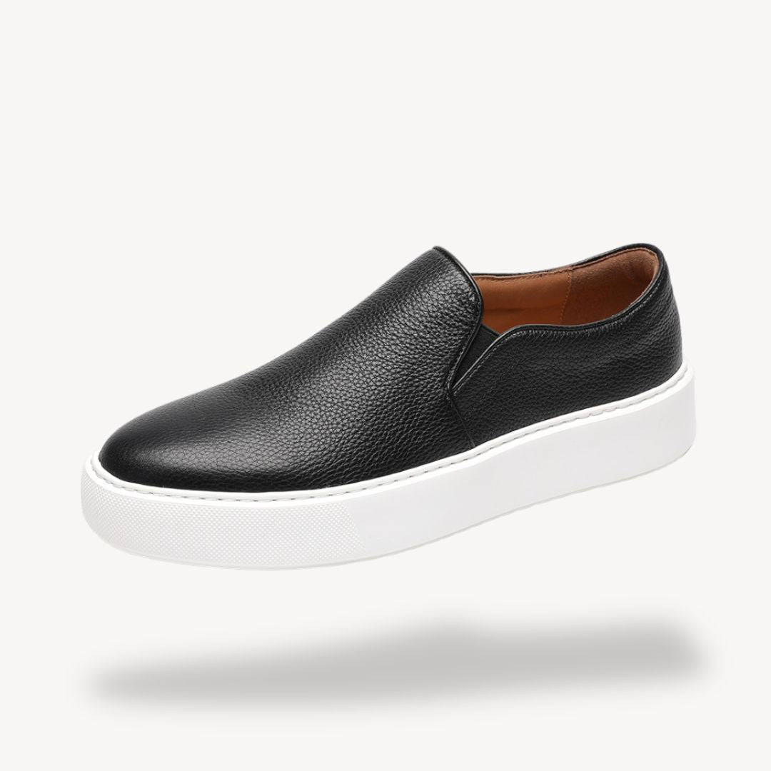 Ignatius – Herren Slip-On Sneaker aus Echtleder Schwarz
