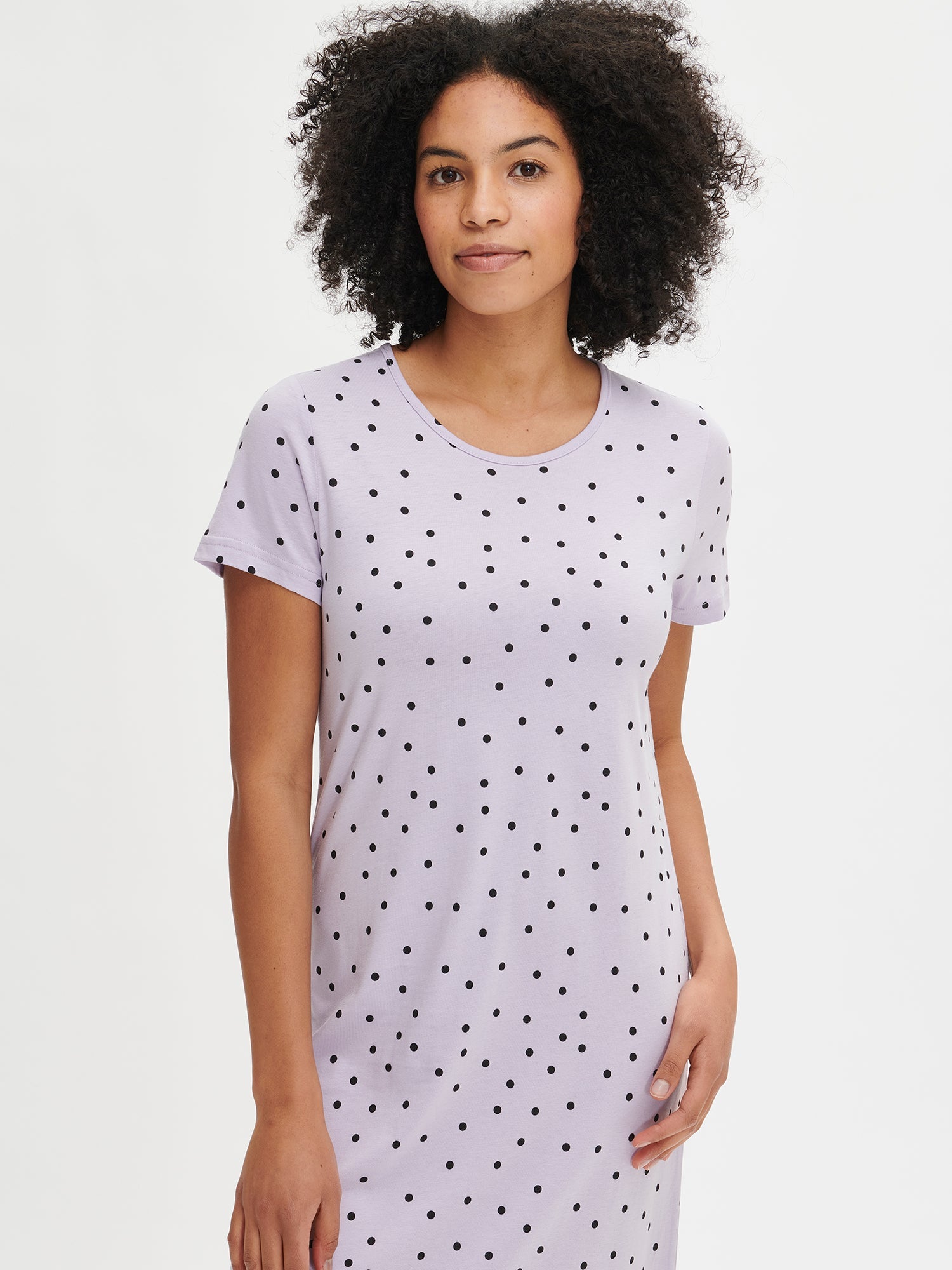 Ilonka – Langes Nachthemd-Kleid für Damen Lila