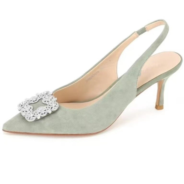 Isabella- Femme Slingback High Heeled Pumps Blau