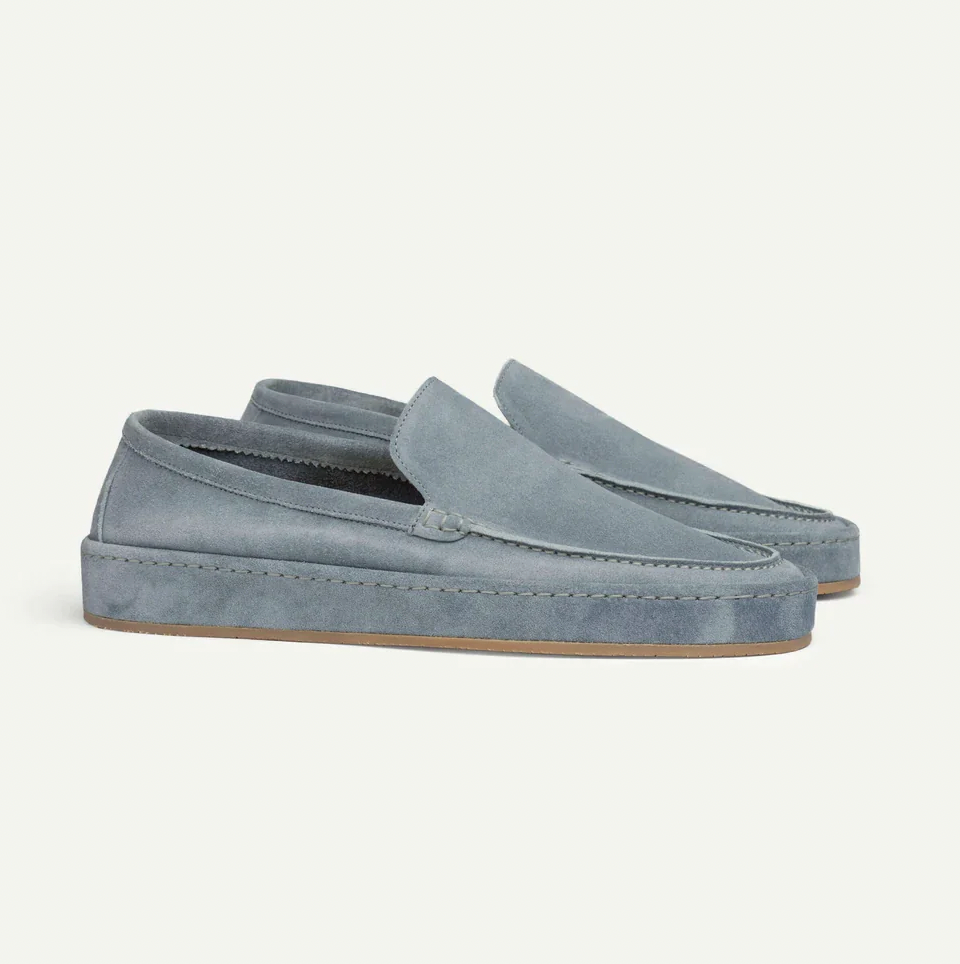 Jannik - Herren Leder Loafers Hellblau 2
