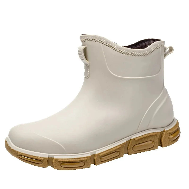 Jasper - Herren Wasserdichte Hohe PVC Gummistiefel Rutschfest Khaki