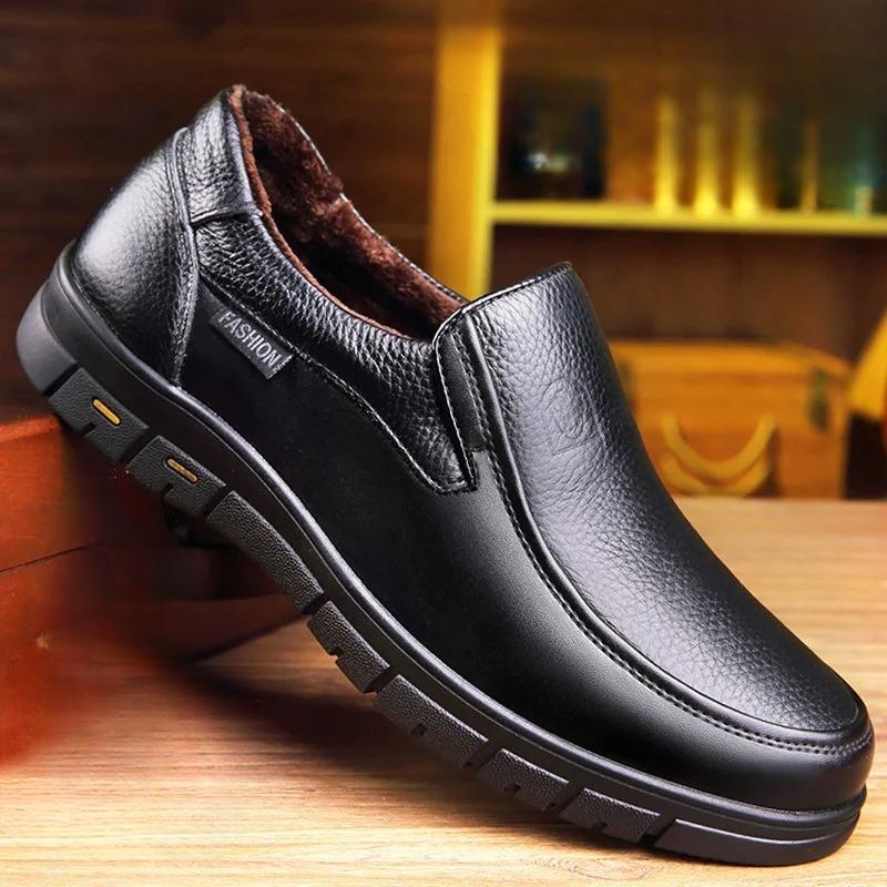 Jean – Rosco Herren-Lederfreizeitschuhe mit Komfort & Stil Schwarz