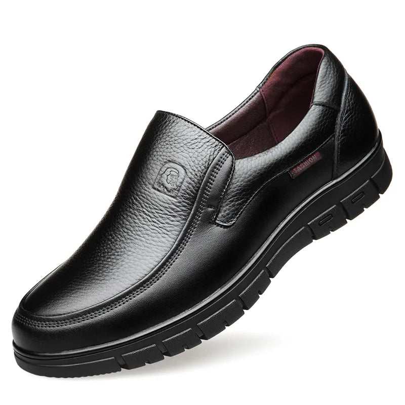 Jean – Rosco Herren-Lederfreizeitschuhe mit Komfort & Stil Schwarzer Plüsch