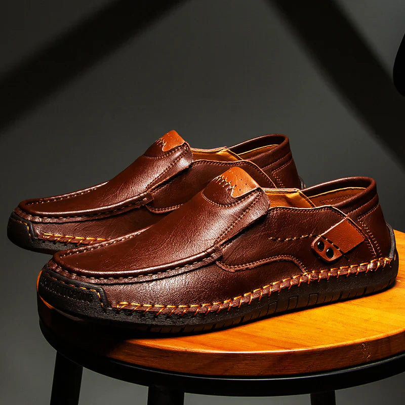 Jemy - Herren Premium Leder Loafers Braun 2