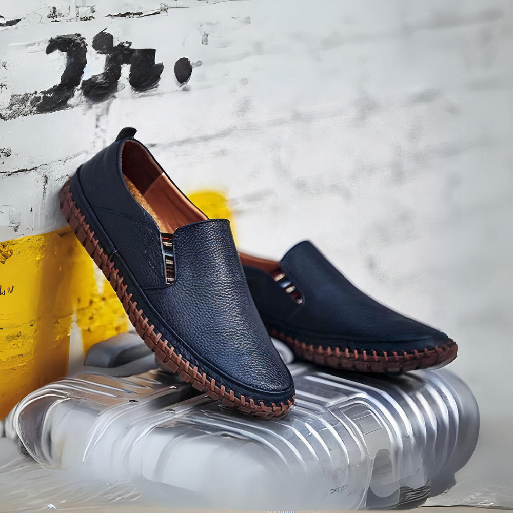 Jens - Premium Leder Loafers Herren Blau