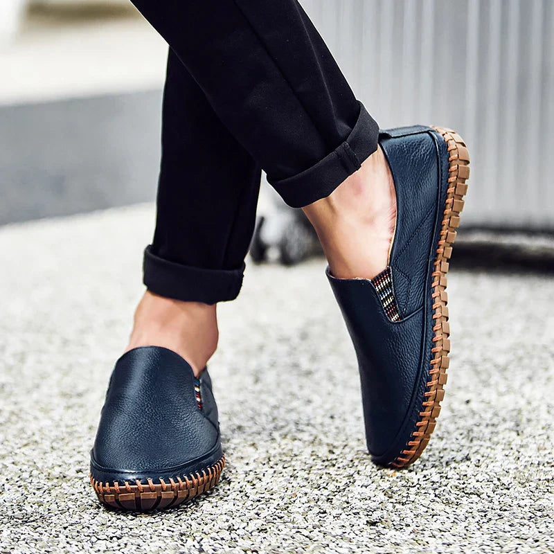 Jens - Premium Leder Loafers Herren Blau