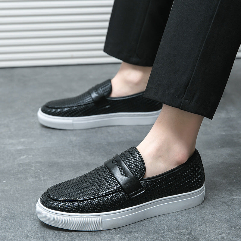 Johann – Elegante Herren-Loafer mit geflochtenem Design Schwarz