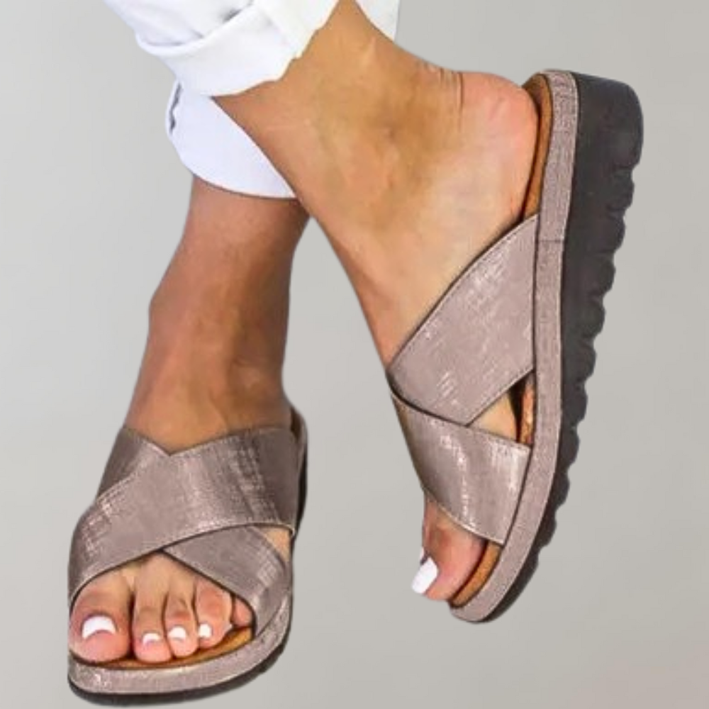 Johanna - Bequeme Sommersandalen für Frauen Rotgold