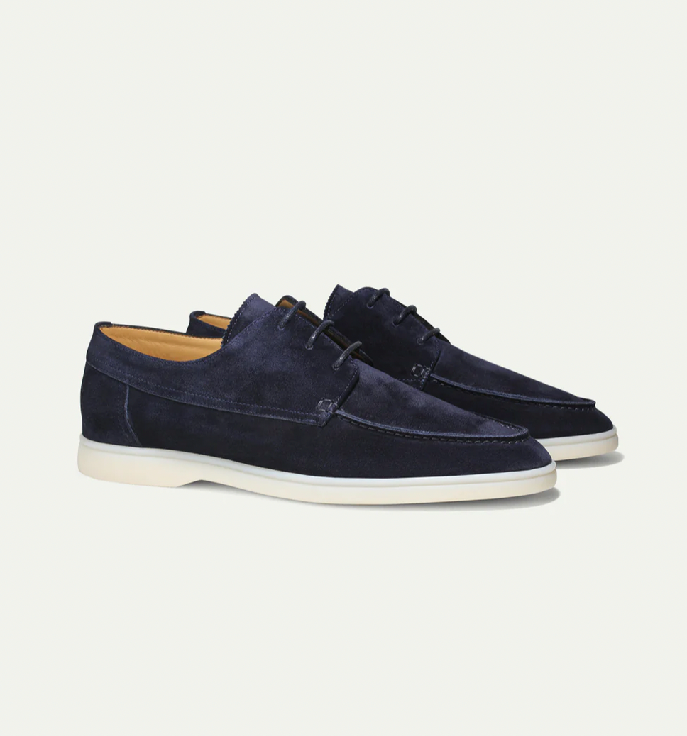 Julian - Klassische Leder Herrenschuhe Dunkelblau 2