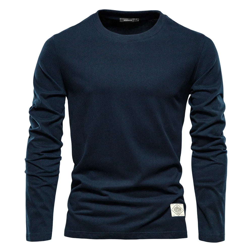 Kairos - Weiches Herren Kurzarmshirt für den Sommer Marineblau