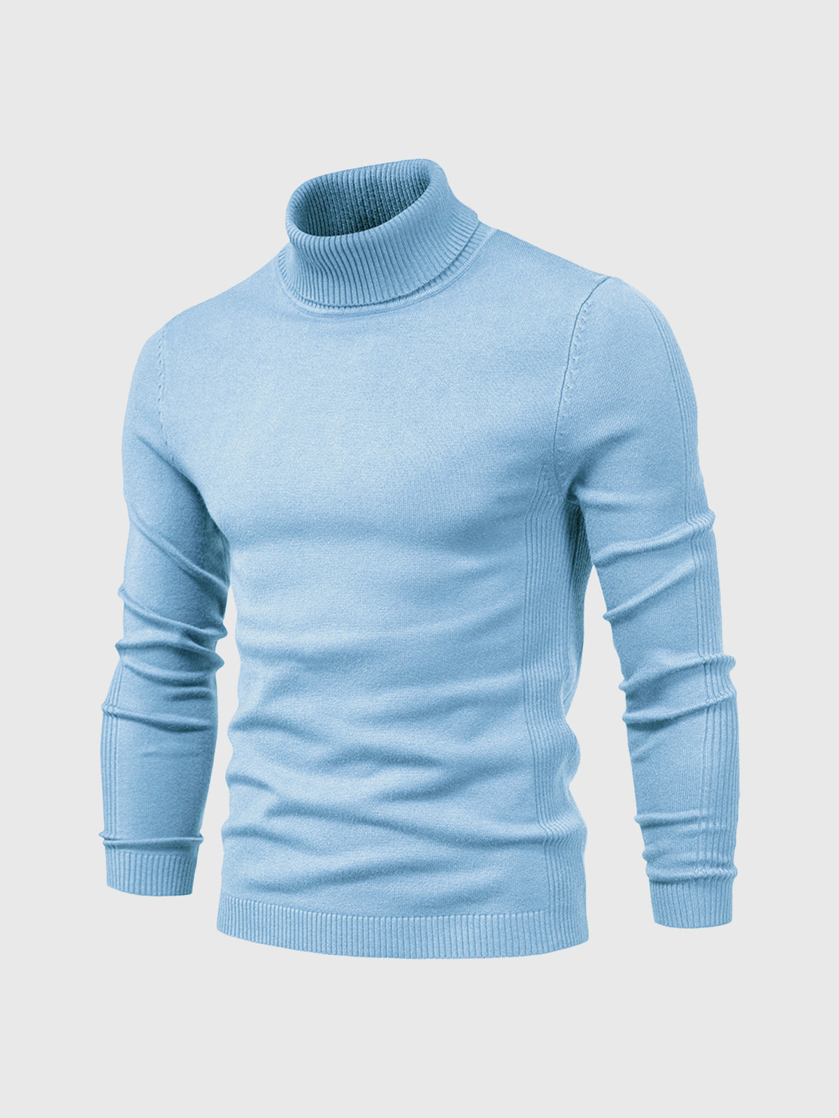 Kay - Waschbarer Herren Rollkragenpullover für Komfort Hellblau