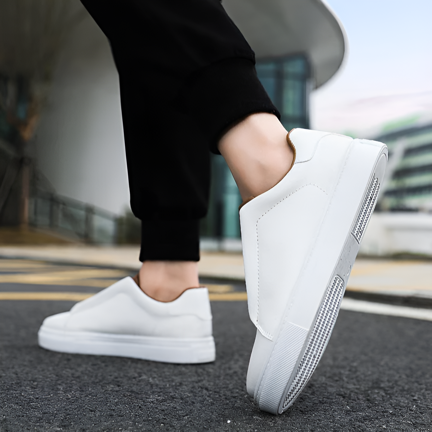 Kimi - Elegante Klassische Lederschuhe für Herren WeiB 3