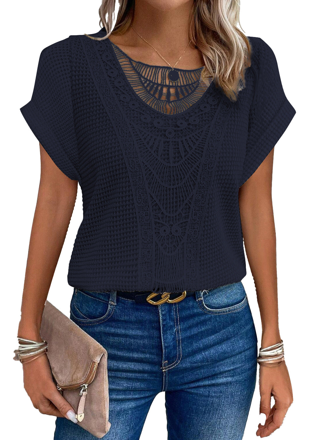 Klara – Strickbluse Damen Elegant Weich Lässig Herbst 2