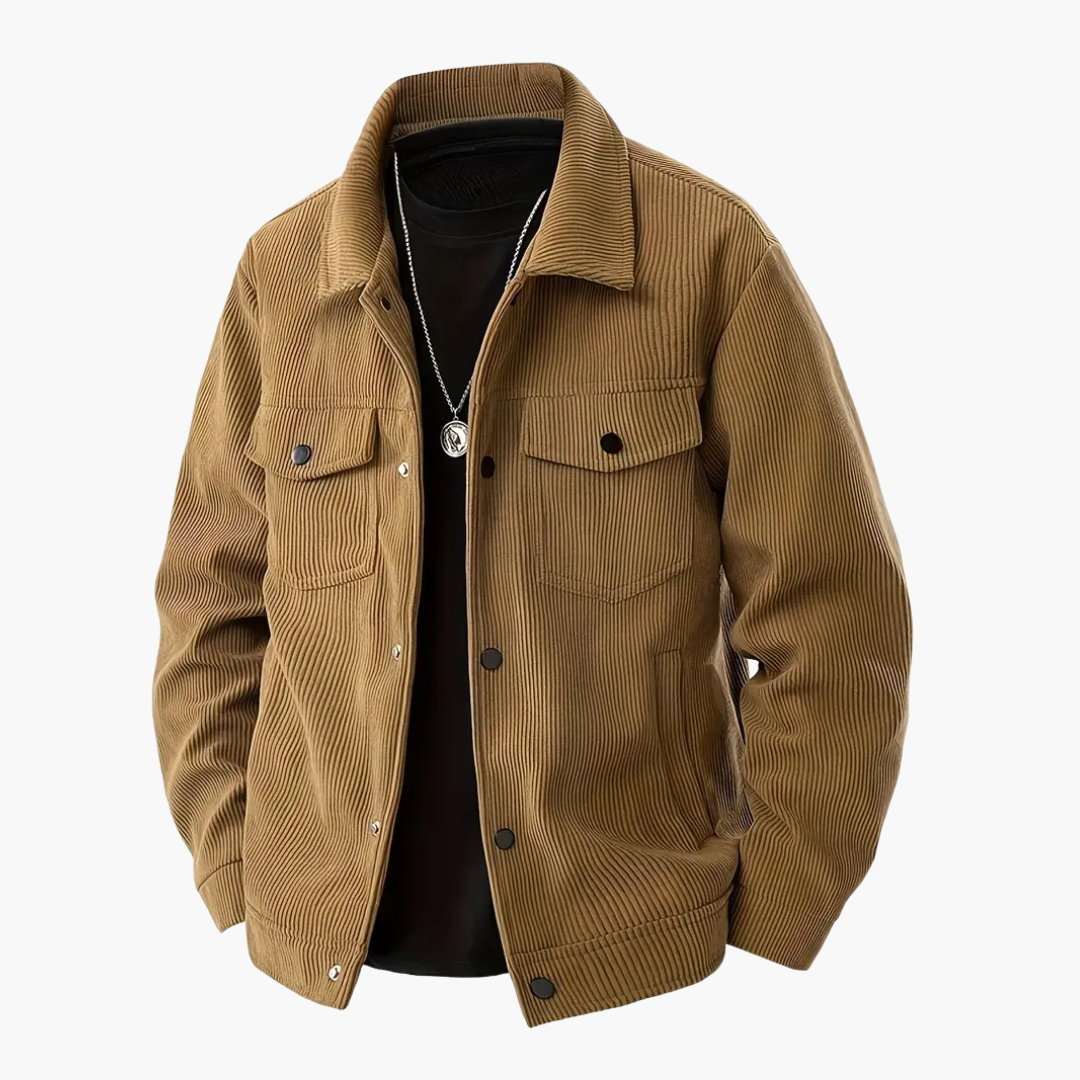 Kuno - Herren Cord-Bomberjacke Stylisch & Robust Kaffee