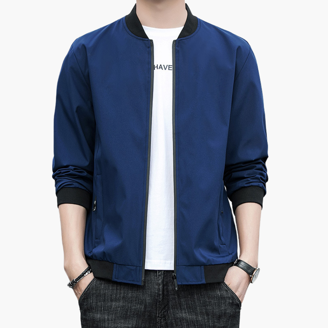 Kunz - Herren Bomberjacke Stylisch & Robust Blau