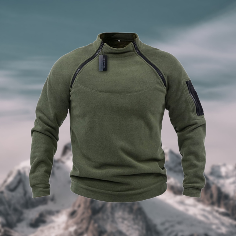 Leander – Winddichter, taktischer Fleece-Pullover für Herren mintgrun