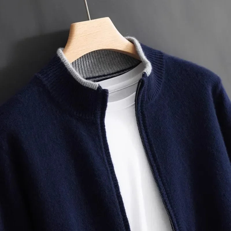 Levi – Cashmere-Zip-Jacke für Herren Marineblau