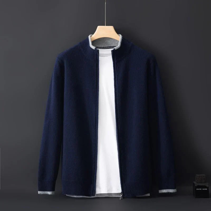Levi – Cashmere-Zip-Jacke für Herren Marineblau