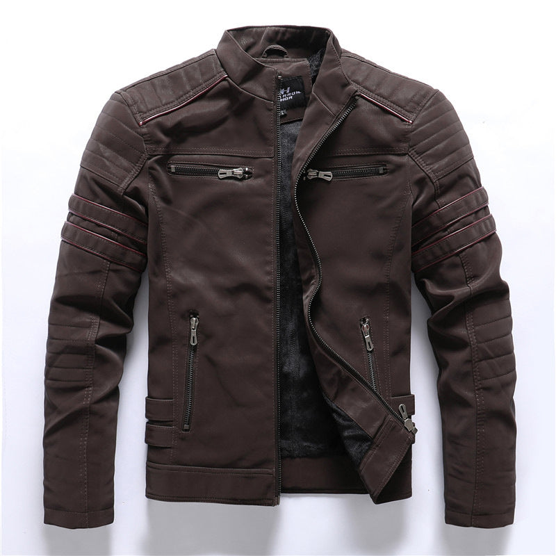 Levin – Premium Bikerjacke für Herren Braun