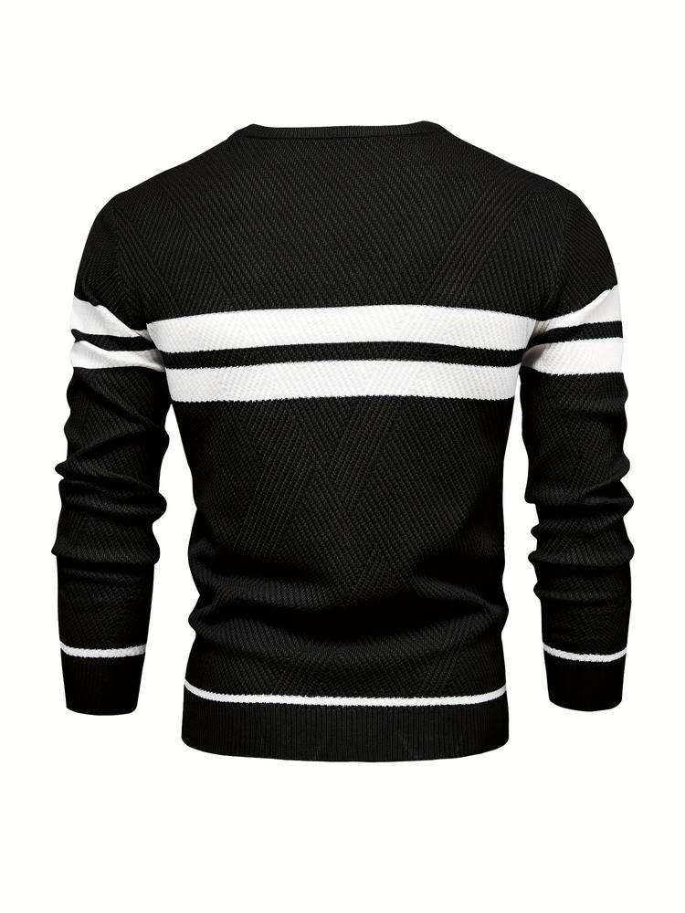 Lionel – Klassischer Strickpullover für Herren Schwarz