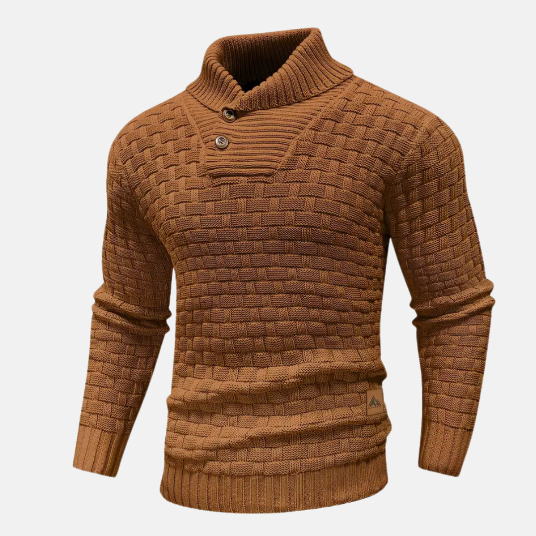 Lore – Weicher Strickpullover für Herren Khaki