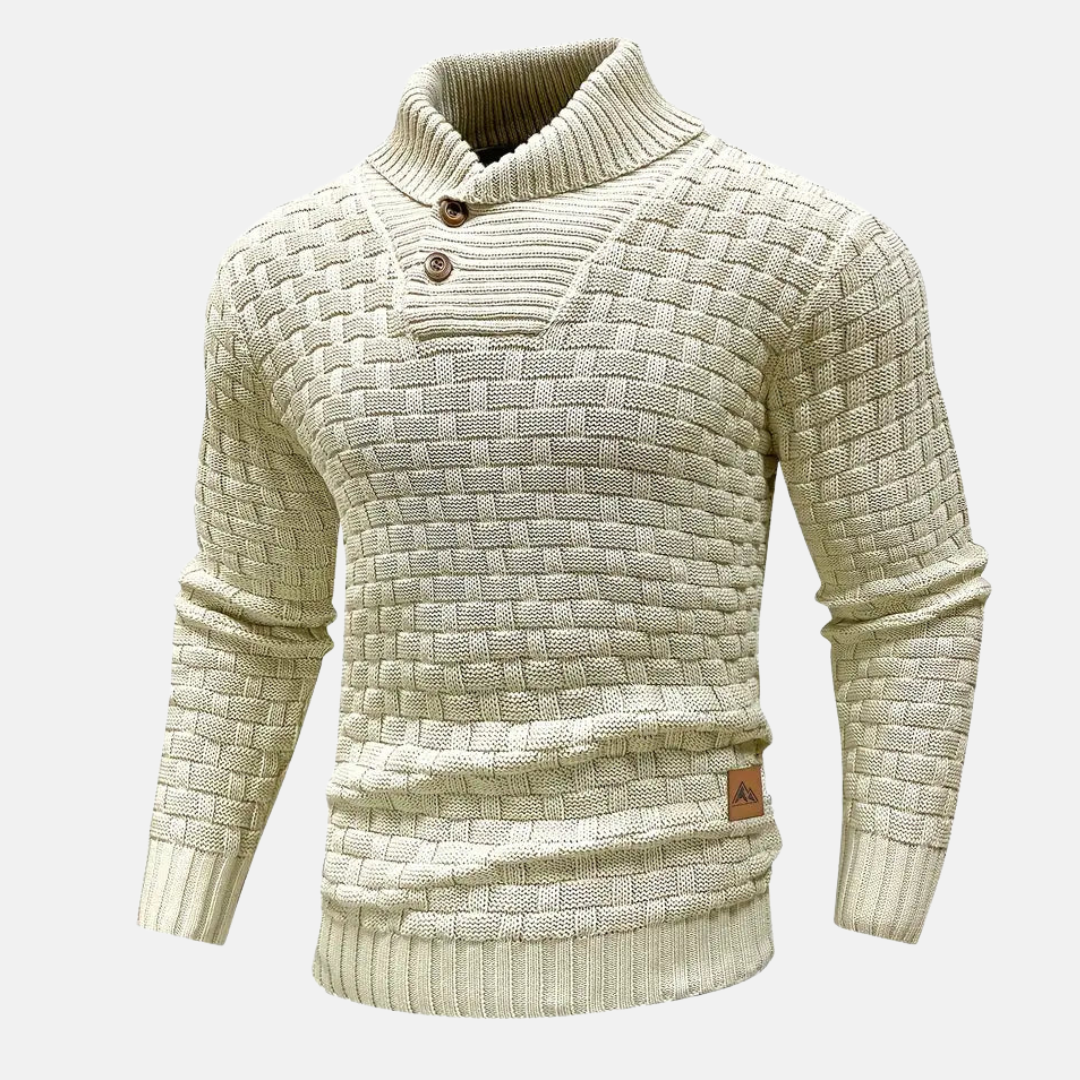 Lore – Weicher Strickpullover für Herren Khaki